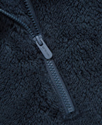 Teddy Womens Half Zip Fleece - Dark Blue