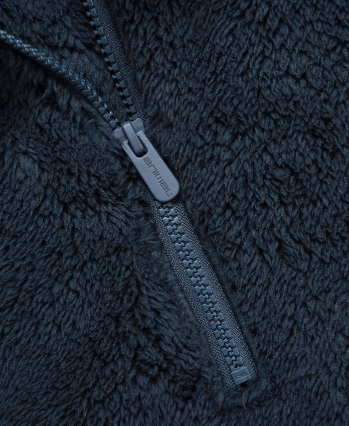 Teddy Womens Half Zip Fleece - Dark Blue