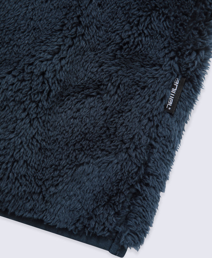 Teddy Womens Half Zip Fleece - Dark Blue