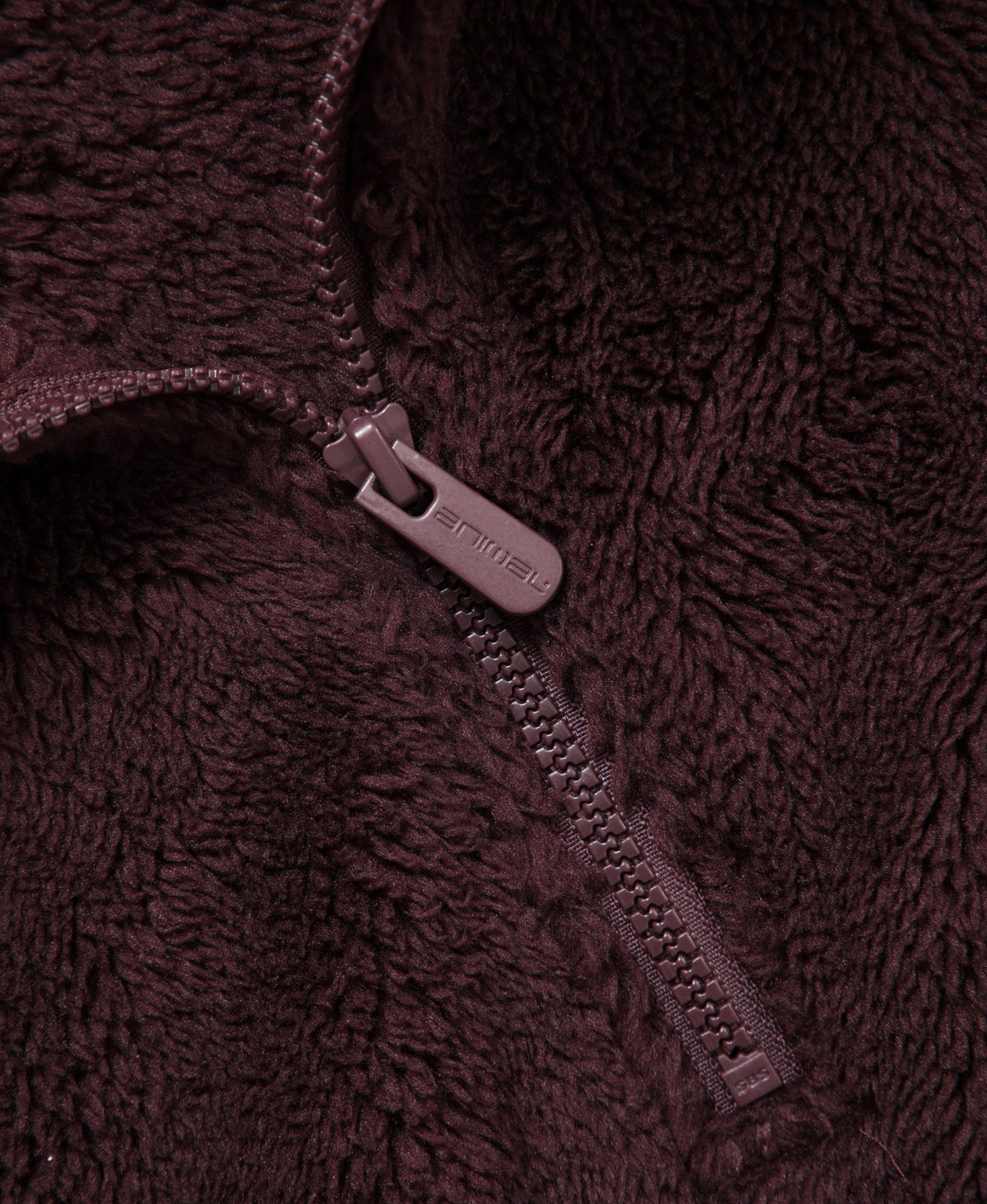 Teddy Womens Half Zip Fleece - Dark Brown