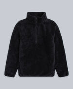Teddy Womens Half Zip Fleece - Jet Black