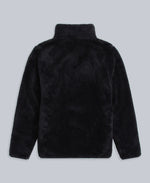 Teddy Womens Half Zip Fleece - Jet Black