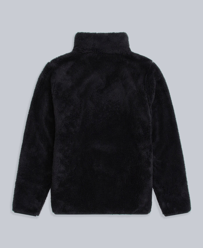 Teddy Womens Half Zip Fleece - Jet Black