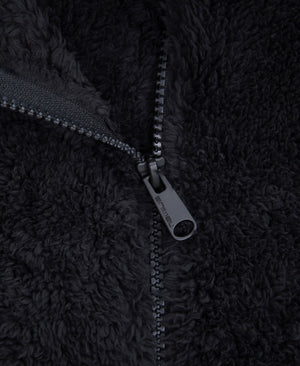 Teddy Womens Half Zip Fleece - Jet Black