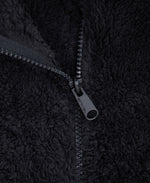 Teddy Womens Half Zip Fleece - Jet Black