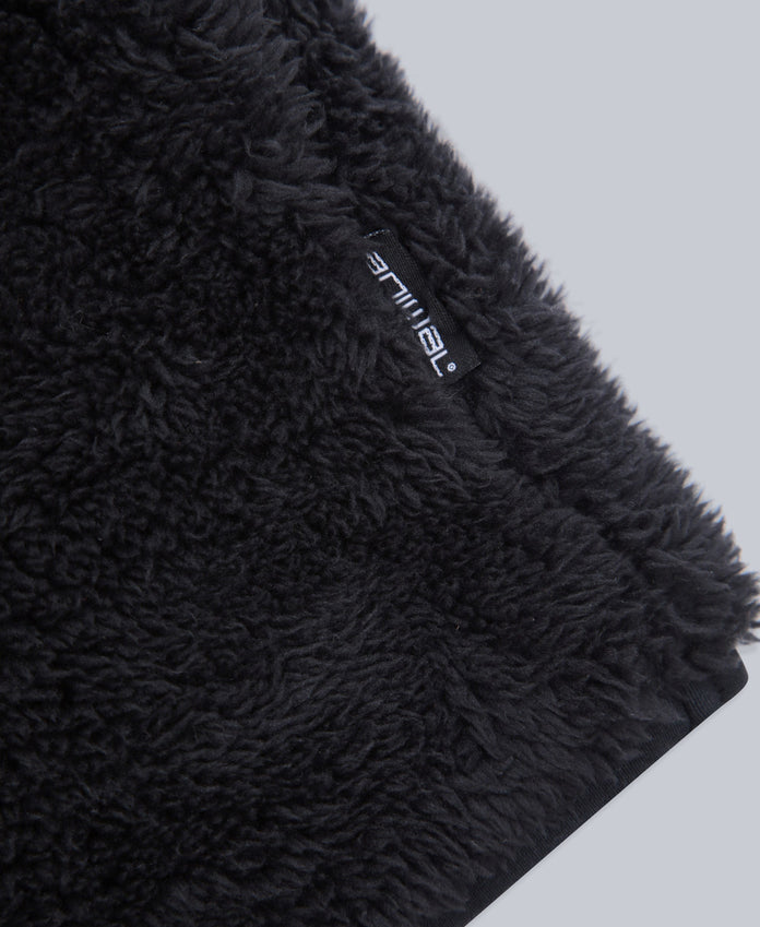 Teddy Womens Half Zip Fleece - Jet Black