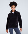 Teddy Womens Half Zip Fleece - Jet Black