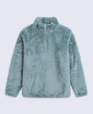 Teddy Womens Half Zip Fleece - Mint