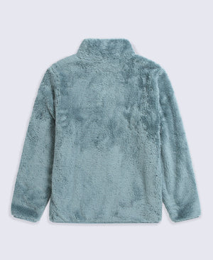 Teddy Womens Half Zip Fleece - Mint