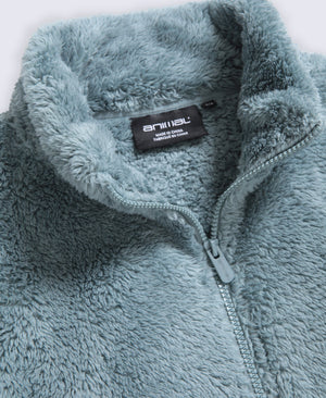 Teddy Womens Half Zip Fleece - Mint