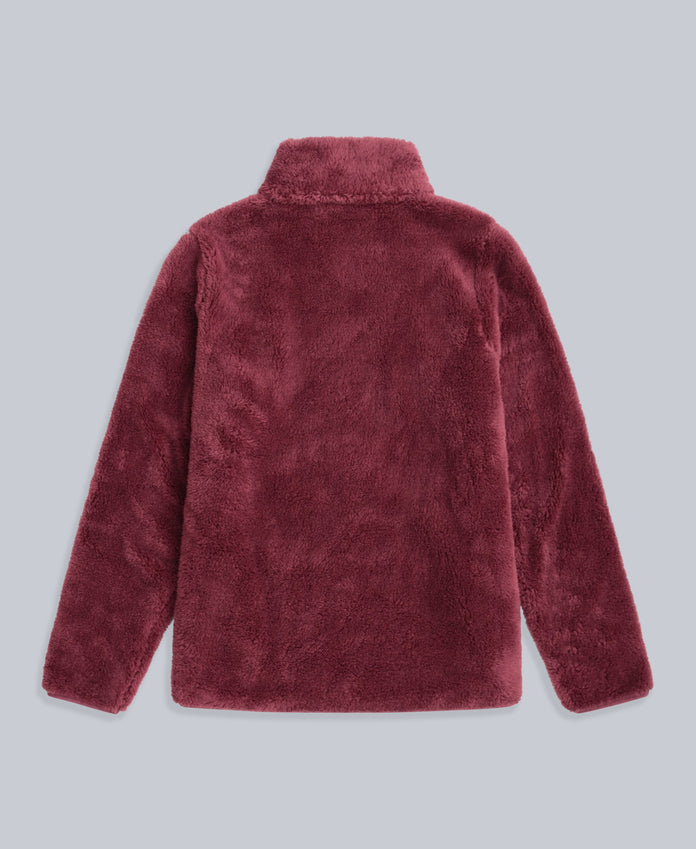 Teddy Womens Half Zip Fleece - Pink