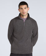 Mens Textured Half-Zip Fleece - Charcoal