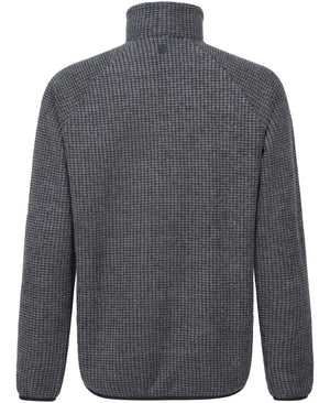 Mens Textured Half-Zip Fleece - Charcoal