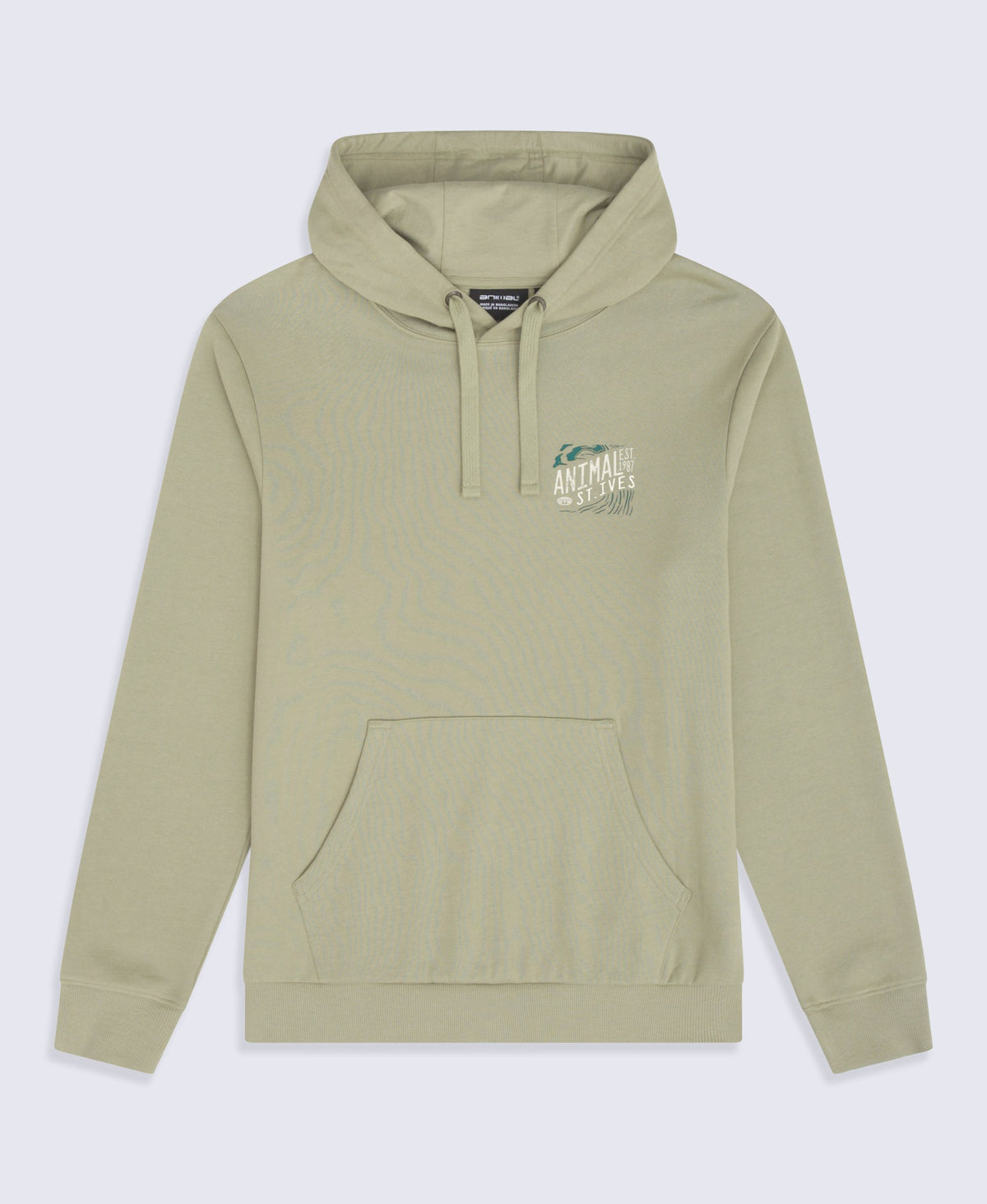 River Mens St Ives Hoodie - Khaki