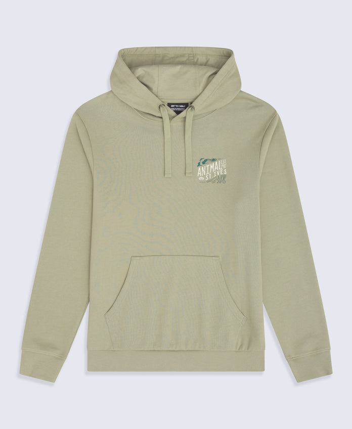 River Mens St Ives Hoodie - Khaki