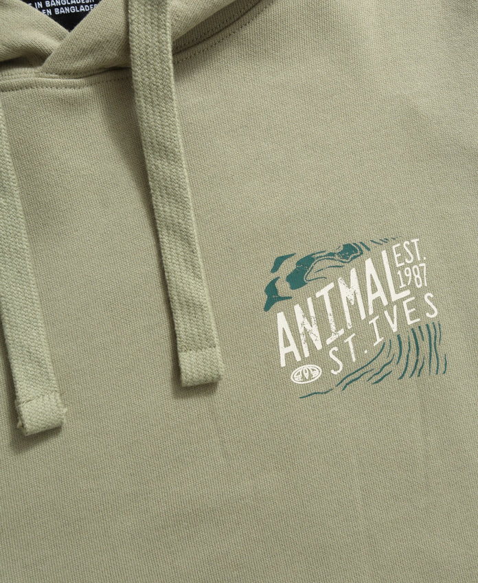 River Mens St Ives Hoodie - Khaki