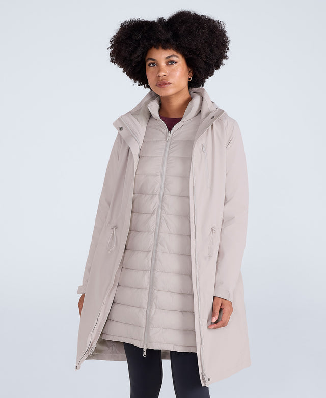 Evie Womens Waterproof 3 in 1 Padded Jacket - Cream