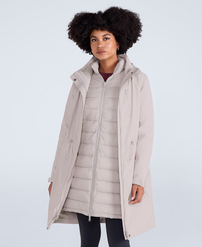 Evie Womens Waterproof 3 in 1 Padded Jacket - Cream