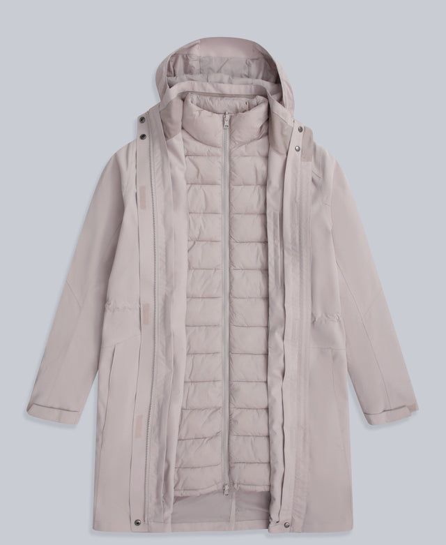 Evie Womens Waterproof 3 in 1 Padded Jacket - Cream