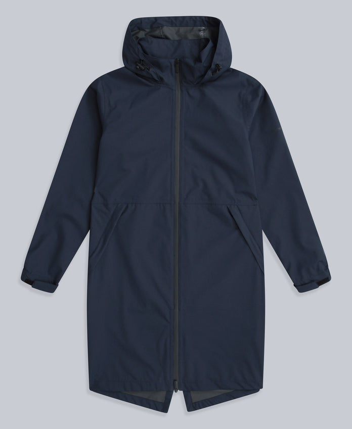 Pace Womens Longline Waterproof Jacket - Navy