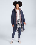 Pace Womens Longline Waterproof Jacket - Navy