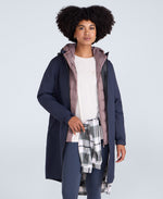 Pace Womens Longline Waterproof Jacket - Navy