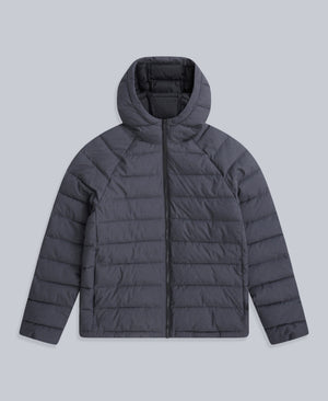 Light Cloud Cosi Marl Hooded Mens Padded Jacket - Charcoal