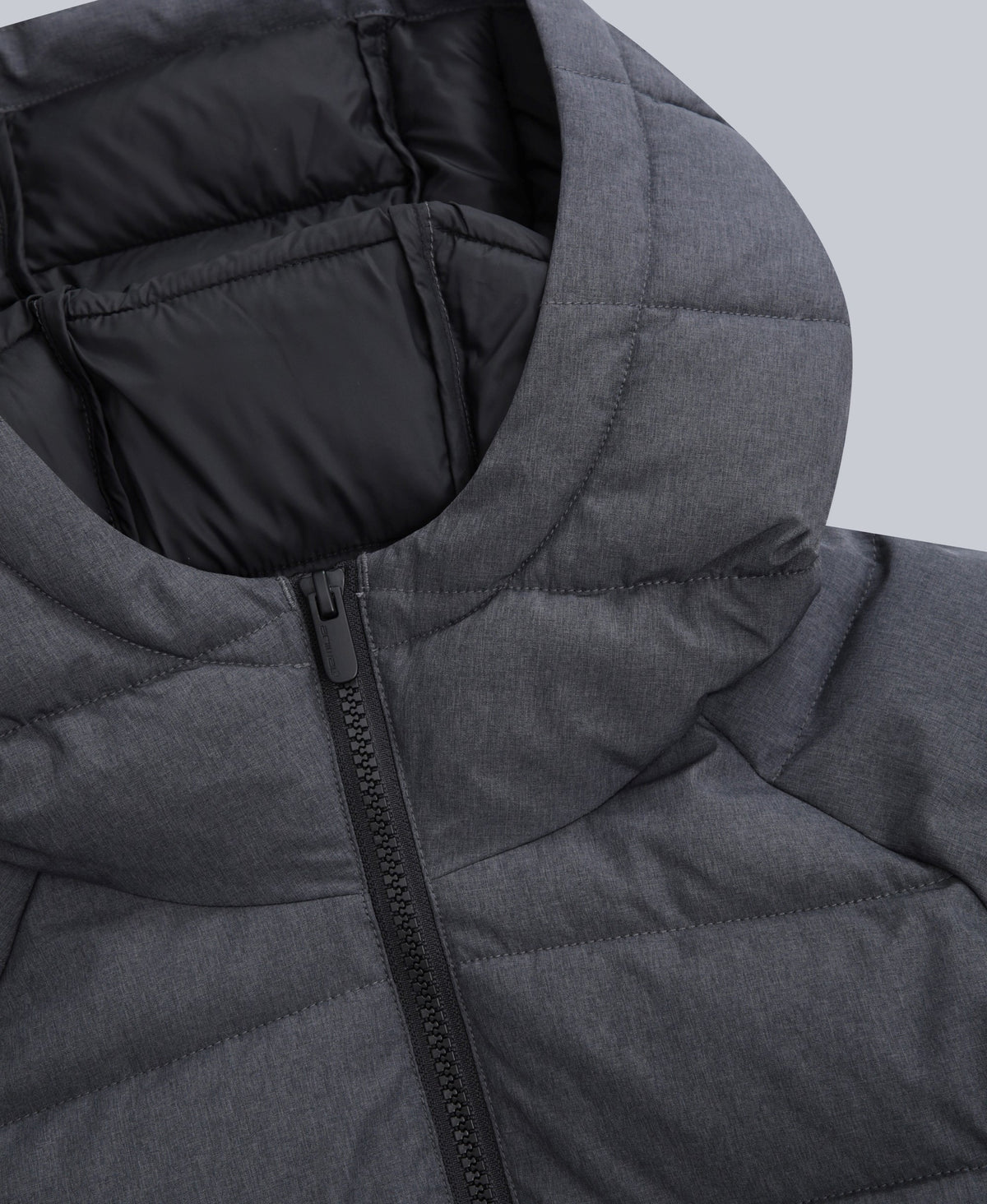 Light Cloud Cosi Marl Hooded Mens Padded Jacket - Charcoal
