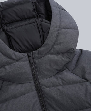 Light Cloud Cosi Marl Hooded Mens Padded Jacket - Charcoal
