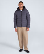 Light Cloud Cosi Marl Hooded Mens Padded Jacket - Charcoal