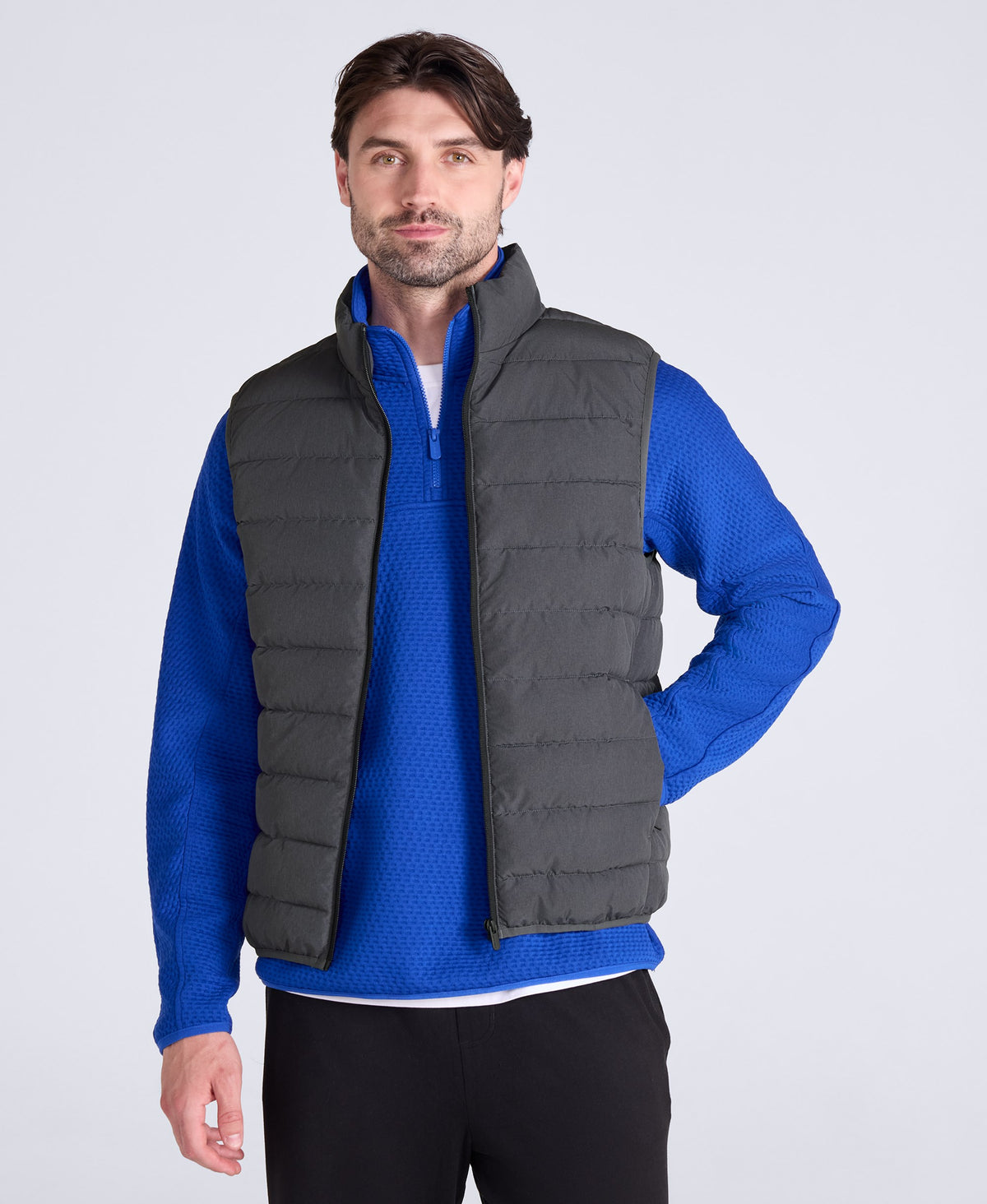 Light Cosi Mens Marl Gilet - Charcoal