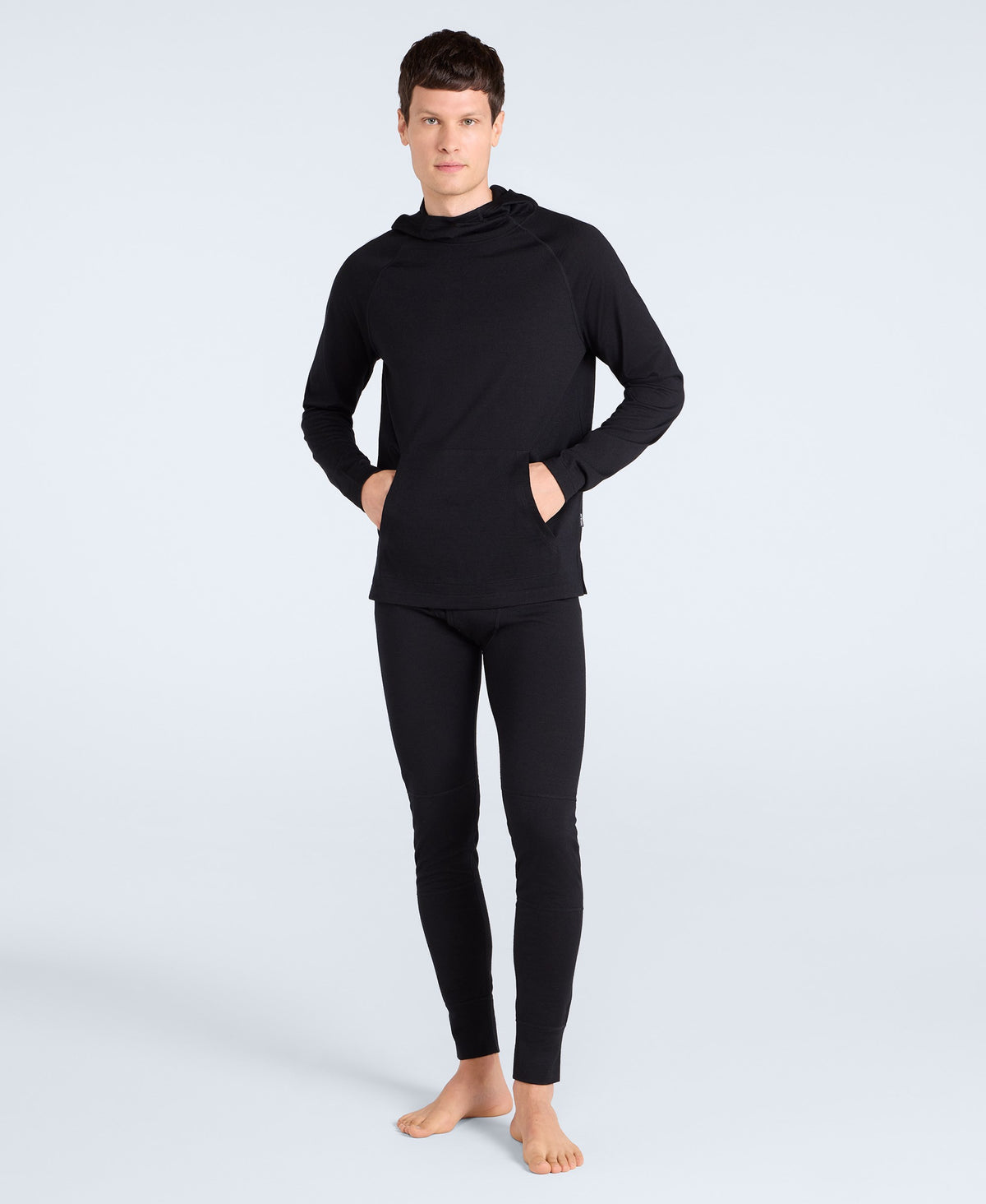 Mens Merino Hoodie - Black