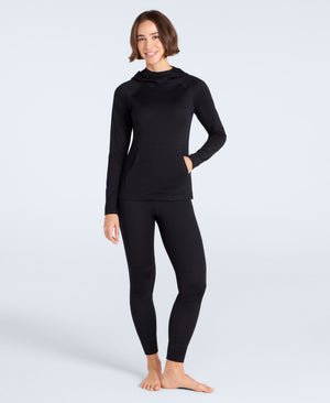 Womens Merino Hoodie - Black