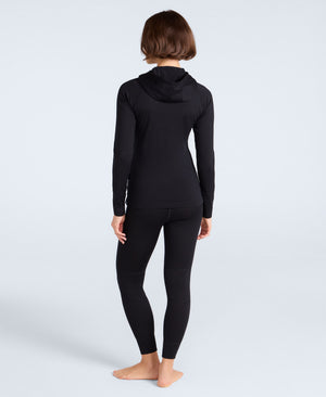 Womens Merino Hoodie - Black