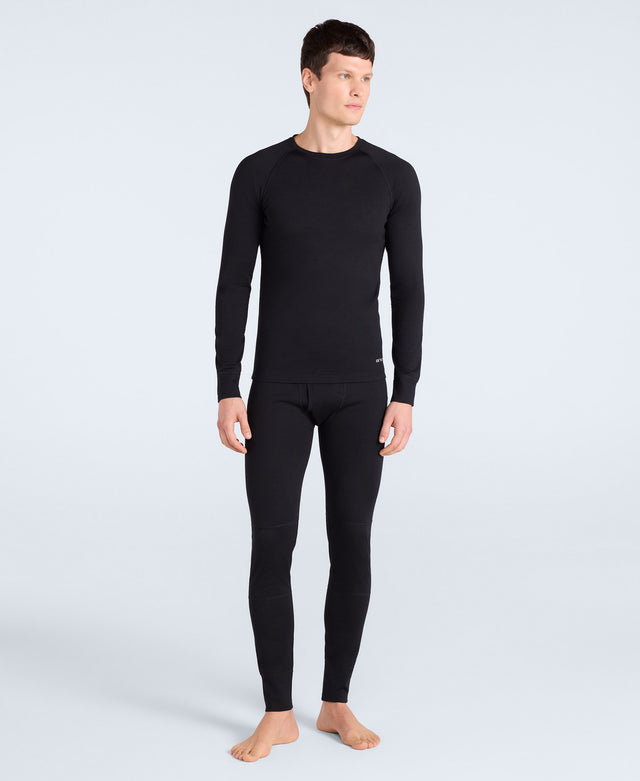Mens Merino Baselayer Top - Black