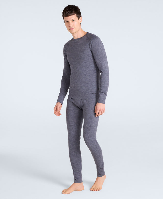 Mens Merino Baselayer Top - Grey