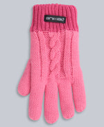 Kids Fur Lined Hat & Glove Set - Pink