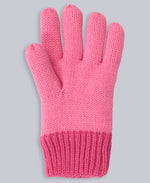 Kids Fur Lined Hat & Glove Set - Pink
