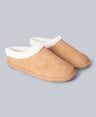 Unisex Borg Lined Slippers - Beige