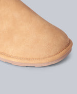 Unisex Borg Lined Slippers - Beige