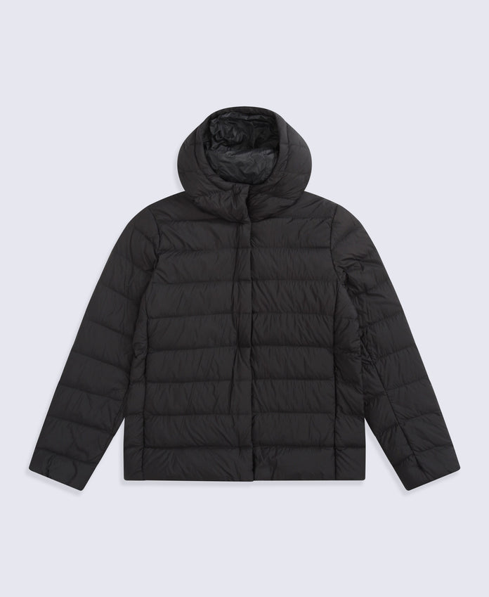 Womens Lightweight Down Packable Jacket - Jet Black