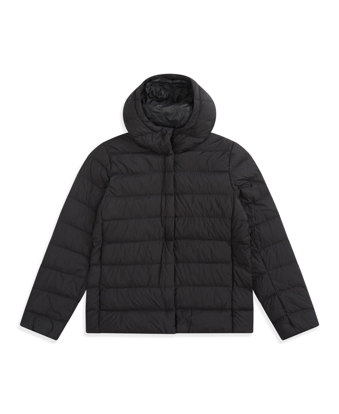 Womens Lightweight Down Packable Jacket - Jet Black