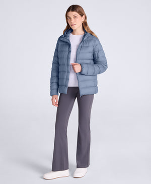 Womens Lightweight Down Packable Jacket - Light Blue