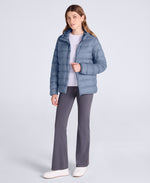 Womens Lightweight Down Packable Jacket - Light Blue