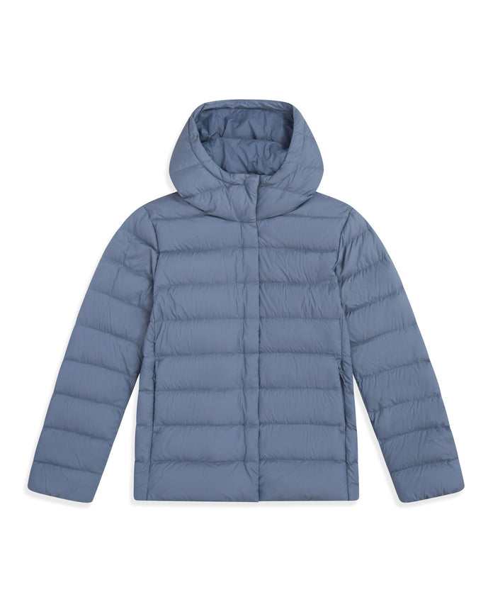 Womens Lightweight Down Packable Jacket - Light Blue