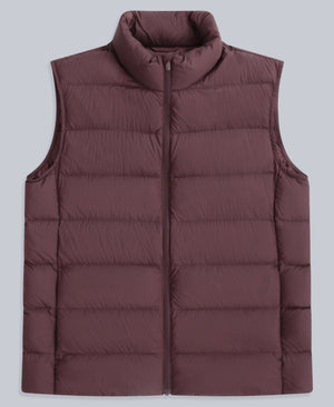Mens Lightweight Down Gilet - Dark Burgundy