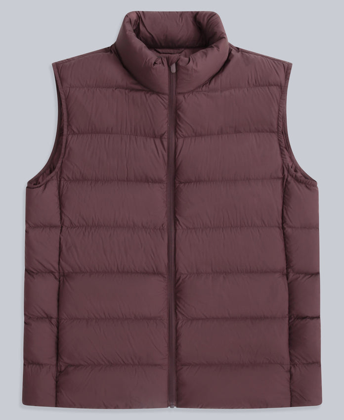 Mens Lightweight Down Gilet - Dark Burgundy