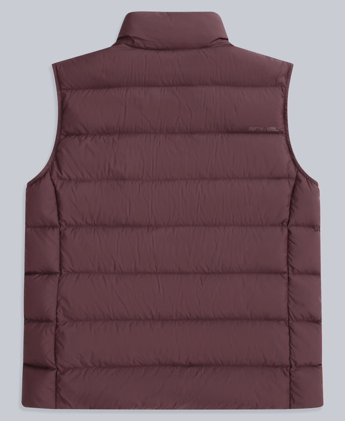 Mens Lightweight Down Gilet - Dark Burgundy