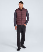 Mens Lightweight Down Gilet - Dark Burgundy