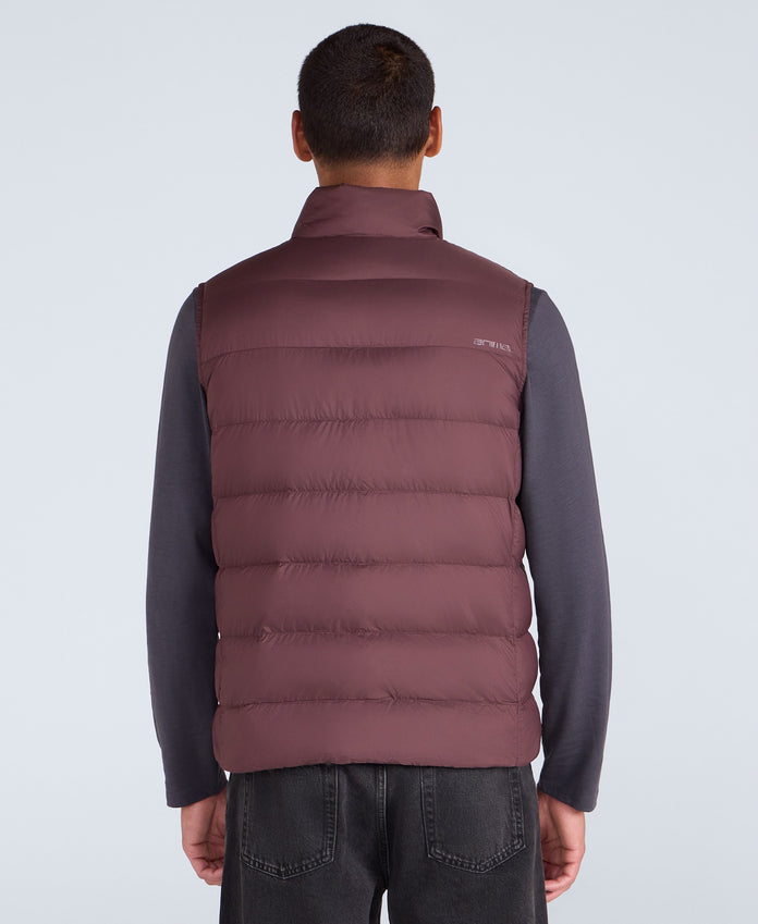 Mens Lightweight Down Gilet - Dark Burgundy